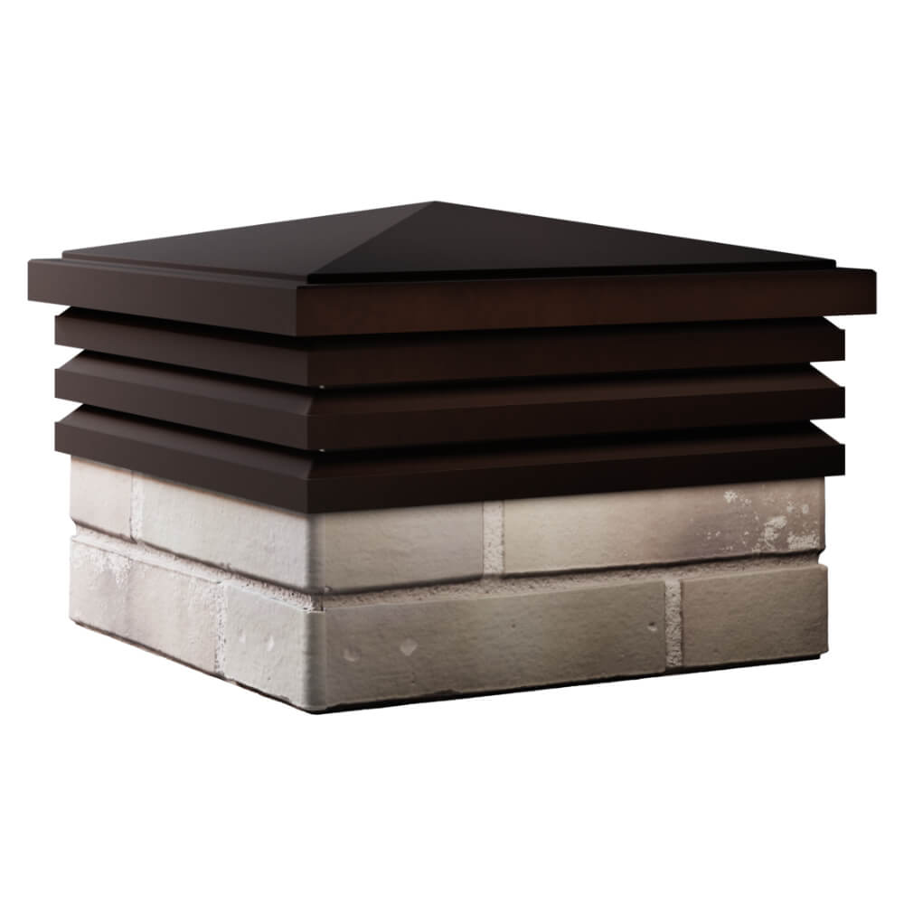 Колпак Zking Бона ХайТек Коричневый на столб 1.5х1.5 кирпича (385х385мм) в Алуште фото