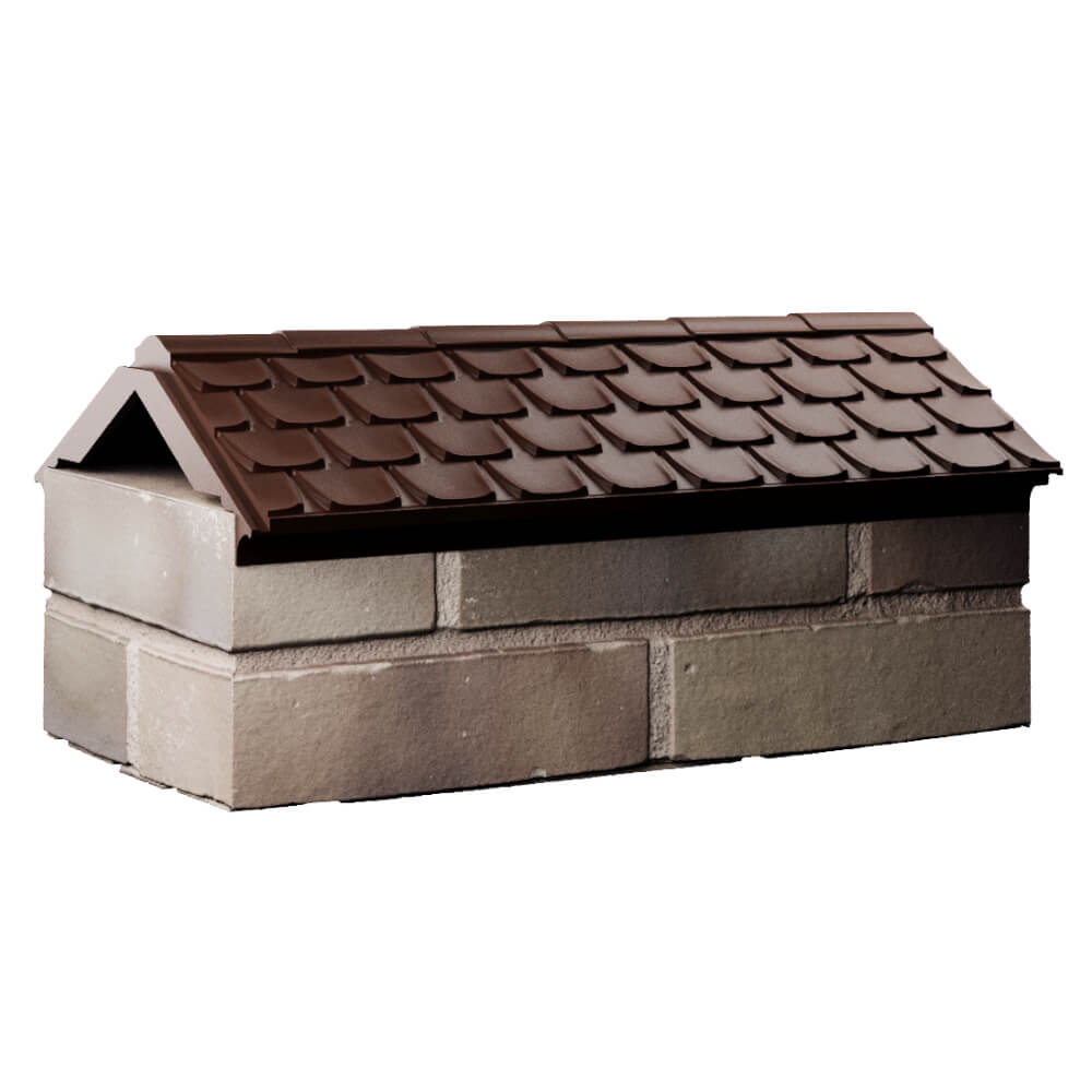 Парапет Zking Эльбрус Коричневый с посадкой на 1 кирпич (255мм) Алушта фото