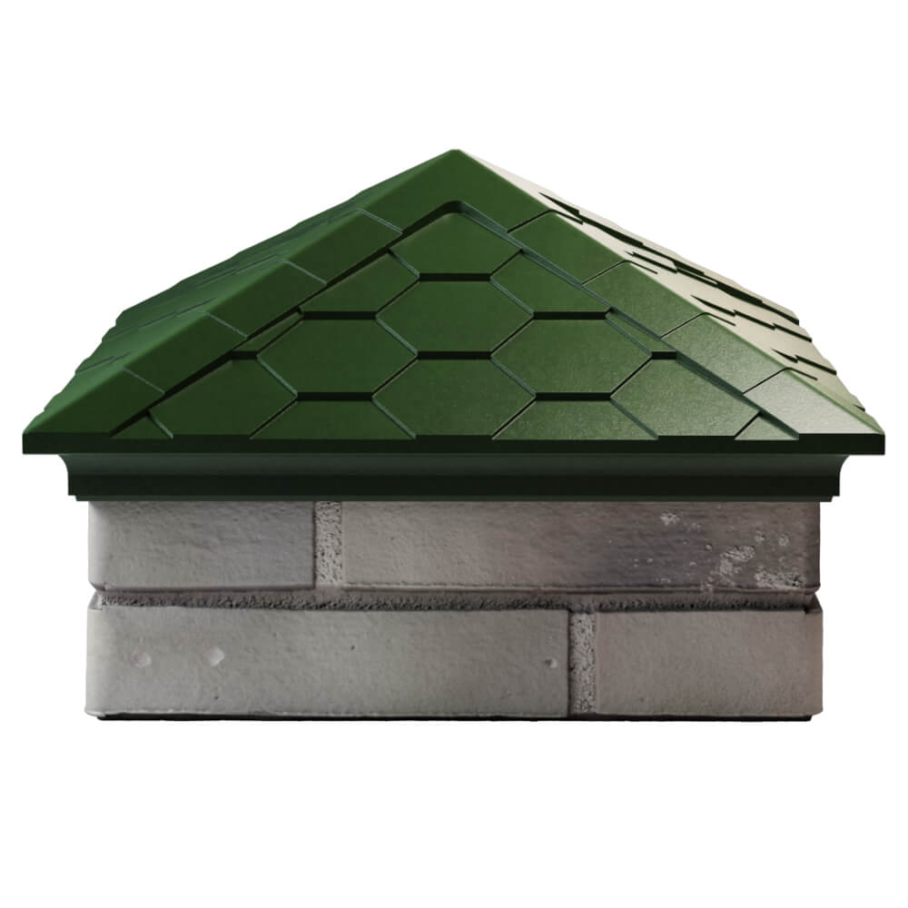 Колпак Zking Эверест Зеленый на столб 1.5х1.5 кирпича (390х390мм) Алушта фото