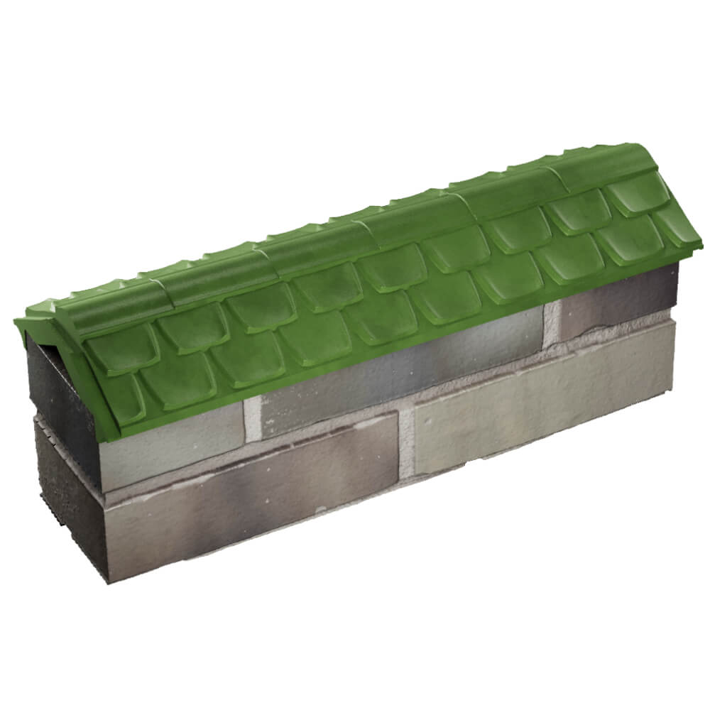 Парапет Zking Эльбрус Зеленый с посадкой на 0.5 кирпича (130мм) в Алуште фото